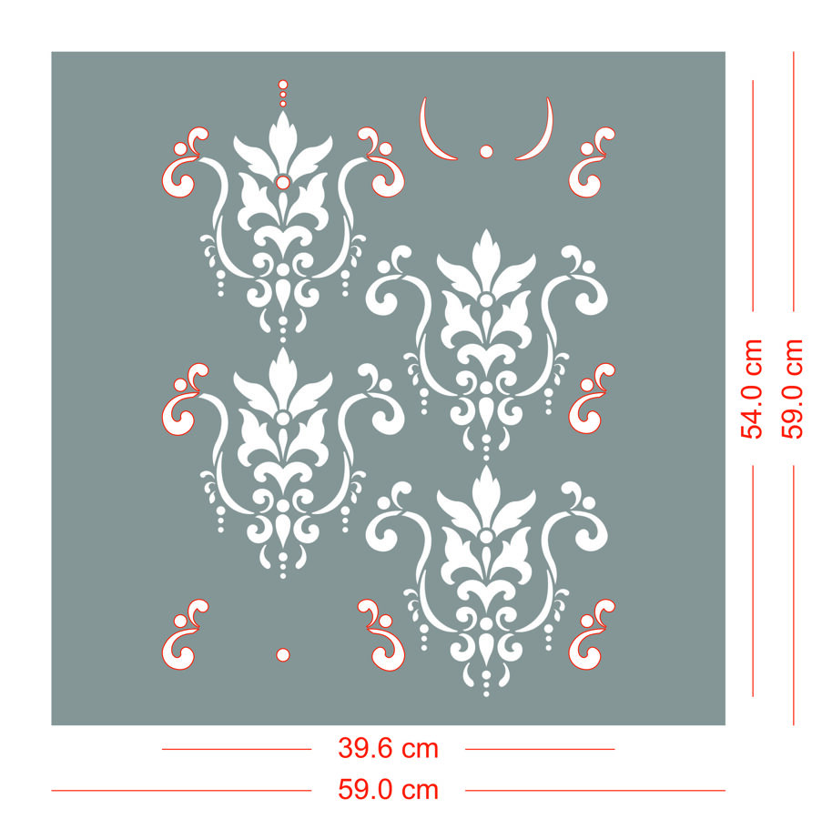 Trafarets sienām, griestiem, grīdām, mēbelēm BC-24 - Image 4